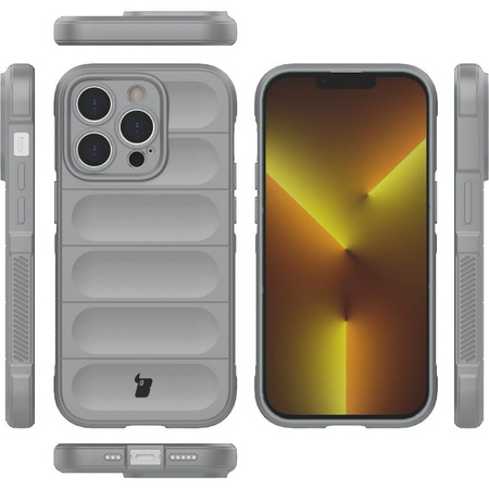 Pancerne etui Bizon Case Tur do iPhone 14 Pro, jasnoszare