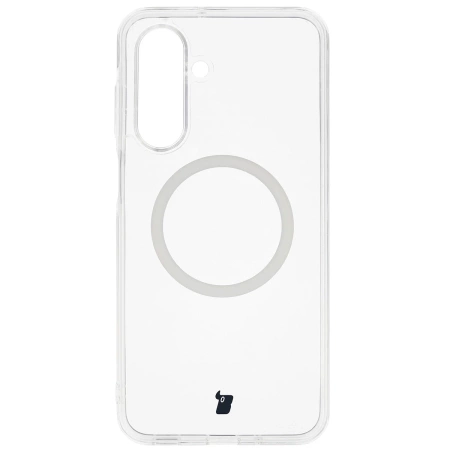 Etui z pierścieniem magnetycznym Bizon Case CrystalO do Galaxy A17 5G, przezroczyste