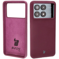 Silikonowe etui Bizon Soft Case do Xiaomi Poco F6 Pro, ciemnofioletowe