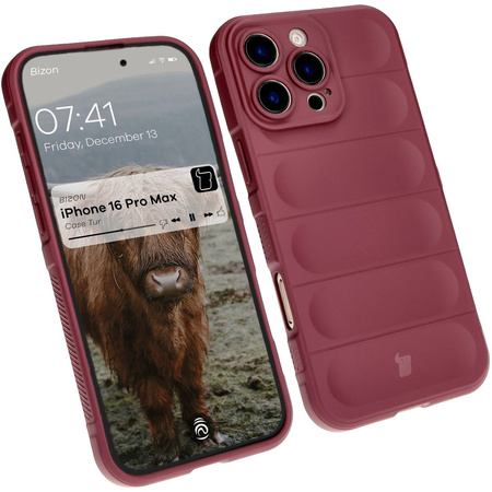 Pancerne etui Bizon Case Tur do iPhone 16 Pro Max, ciemnofioletowe