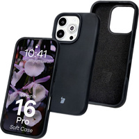 Silikonowe etui Bizon Soft Case do iPhone 16 Pro, czarne