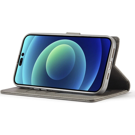 Etui Bizon Case Wallet do iPhone 14 Pro, szare