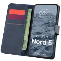 Etui z klapką Bizon Case Pocket do OnePlus Nord 5, granatowe