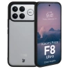 Etui Bizon Case Angelo do Xiaomi POCO F8 Ultra, przydymione z czarną ramką