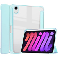 Etui Bizon Case Tab Clear Matt do Apple iPad Mini (A17 Pro) 2024 / iPad Mini 6 2021, błękitne