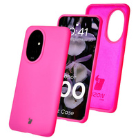 Silikonowe etui Bizon Soft Case do Honor 200, neonowo-różowe