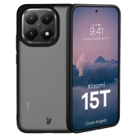 Etui Bizon Case Angelo do Xiaomi 15T, przydymione z czarną ramką