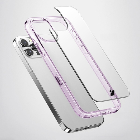 Etui Bizon Case Halo do iPhone 15 Pro Max, przezroczysto-fioletowe