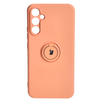 Etui Bizon Case Silicone Ring Sq do Samsung Galaxy A34 5G, pomarańczowe