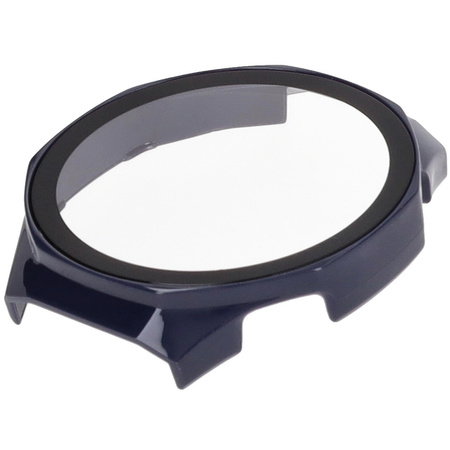 Etui ze szkłem do zegarka Bizon Case Watch Adamo do Huawei Watch GT 5 Pro 46 mm, niebieskie