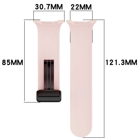 Silikonowy pasek Bizon Strap Watch Silicone do Apple Watch 38/40/41/42 mm, burgundowy