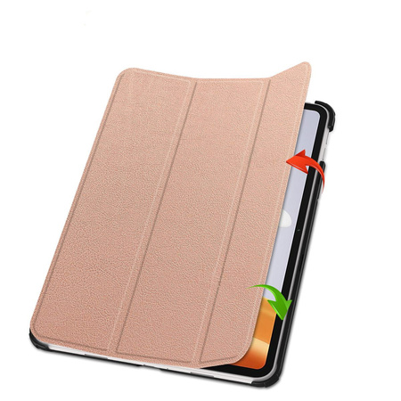 Etui Bizon Case Tab Croc do Oppo Pad Neo, różowozłote