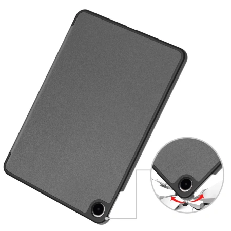 Etui z klapką Bizon Case Tab Croc do OnePlus Pad Go 2 / Oppo Pad Air5, szare