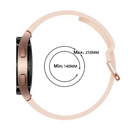 Pasek Bizon Strap Watch Silicone do Galaxy Watch 20 mm, jasnoróżowy