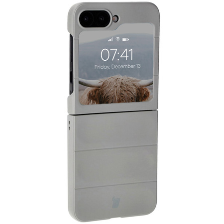 Pancerne etui Bizon Case Tur do Galaxy Z Flip7 FE / Z Flip6, jasnoszare