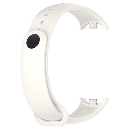 Silikonowy pasek Bizon Strap Watch Silicone do Xiaomi Smart Band 9 / 9 NFC / 8, biały