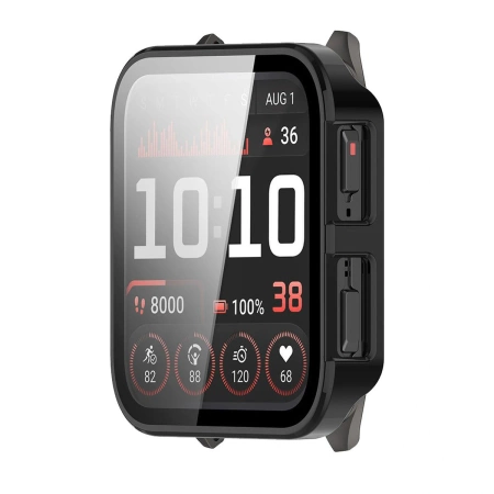 Etui ze szkłem do zegarka Bizon Case+Glass Watch do Garmin Venu X1, czarne