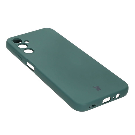 Etui Bizon Case Silicone do Galaxy A14 4G/5G, ciemnozielone