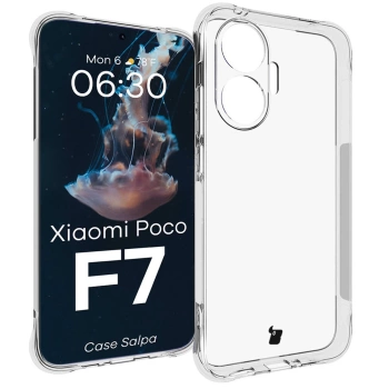 Elastyczne etui Bizon Case Salpa do Xiaomi POCO F7, przezroczyste