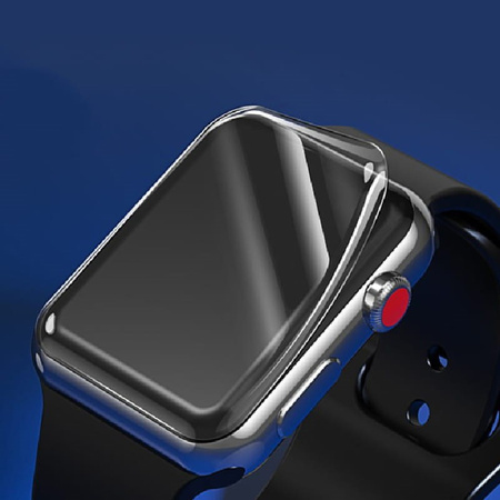 Folia hydrożelowa na ekran Bizon Glass Hydrogel v2, Apple Watch 8/7 45mm, 2 sztuki