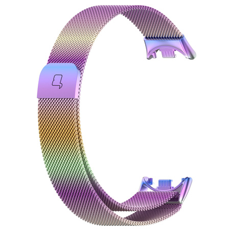 Pasek Bizon Strap Watch Chain do Xiaomi Mi Smart Band 8, tęczowy