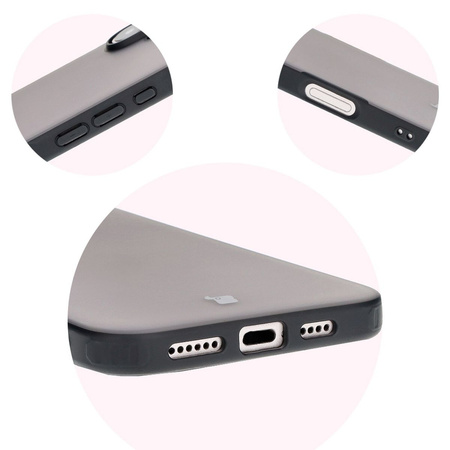 Etui Bizon Case Angelo do iPhone 16, półprzezroczyste z czarną ramką