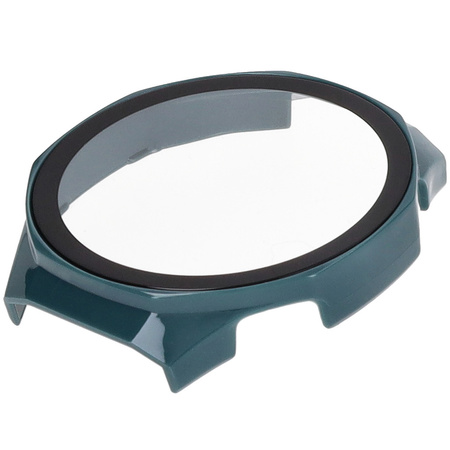 Etui ze szkłem do zegarka Bizon Case Watch Adamo do Huawei Watch GT 5 Pro 46 mm, zielone