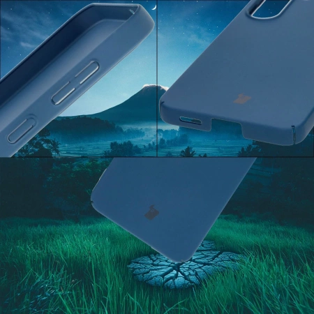 Etui Bizon Case Łupka do Galaxy S25, niebieskie