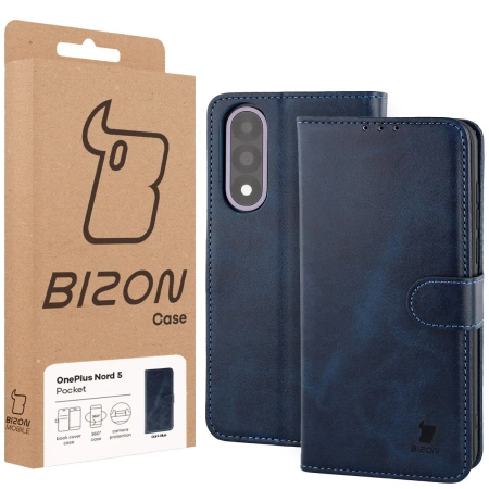 Etui z klapką Bizon Case Pocket do OnePlus Nord 5, granatowe