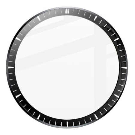 Szkło hybrydowe Bizon Glass Watch Edge Hybrid dla Huawei Watch 4 Pro / 4 Pro Space Edition, czarne