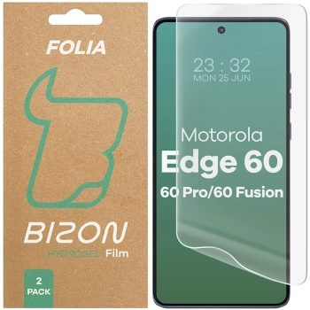 Folia hydrożelowa na ekran Bizon Glass Hydrogel Front Duo do Motorola Edge 60 / 60 Pro / 60 Fusion, 2 sztuki
