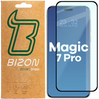 Szkło hartowane Bizon Glass Edge 3D do Honor Magic7 Pro, czarna ramka