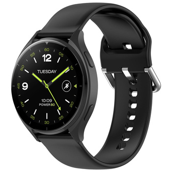 Pasek silikonowy do smartwatcha, Bizon Strap Watch Silicone Pro N, Quick Release 22 mm, czarny