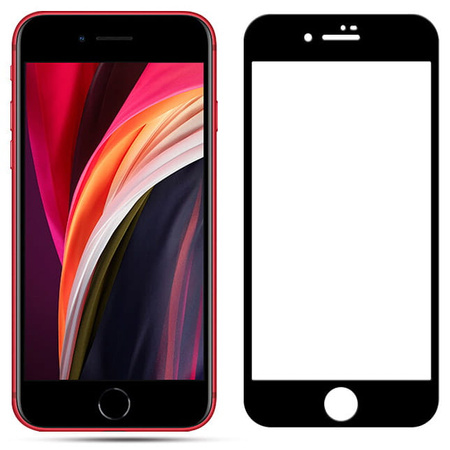 Szkło hartowane Bizon Glass Edge do iPhone SE 2022/2020/ 8/ 7, czarne