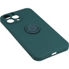 Etui Bizon Case Silicone Ring do iPhone 13 Pro Max, ciemnozielone