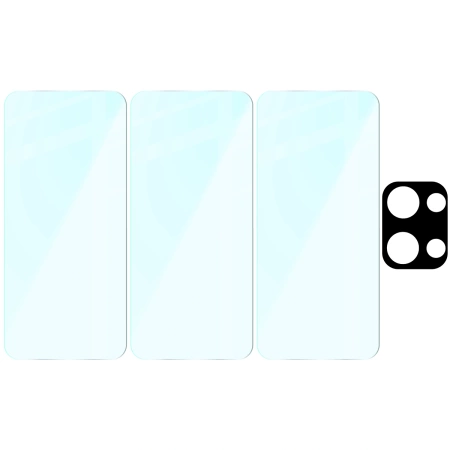 3x Szkło hartowane + szybka na aparat Bizon Glass Clear 2 Pack do Oppo Reno13