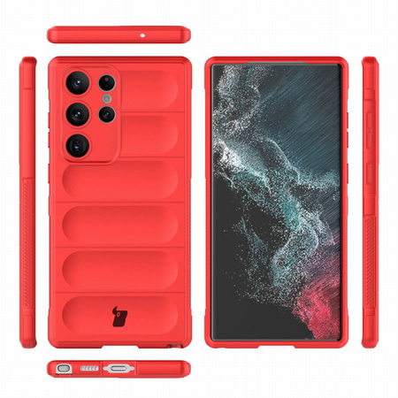 Pancerne etui Bizon Case Tur do Galaxy S23 Ultra, czerwone