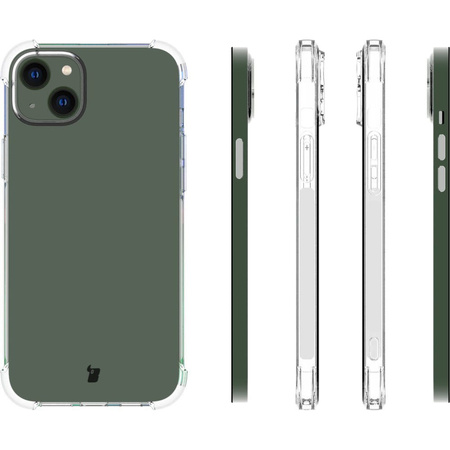 Etui + 2x szkło + obiektyw Bizon Case Clear Pack do iPhone 14 Plus, przezroczyste
