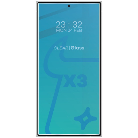 3x Szkło + szybka na aparat BIZON Clear 2 Pack do Galaxy S24 Ultra