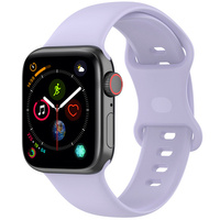 Pasek Bizon Strap Watch Silicone S do Apple Watch 44/45/46/49 mm, jasnofioletowy