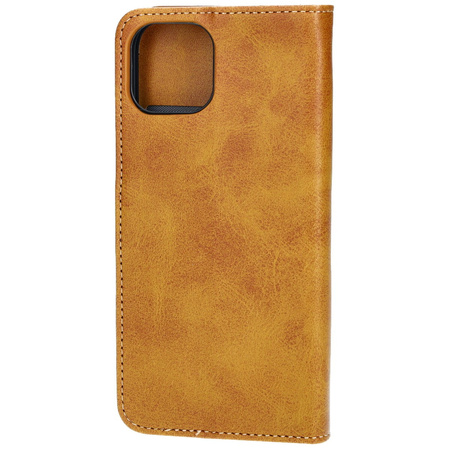 Etui z klapką Bizon Case Pocket do iPhone 14, brązowe