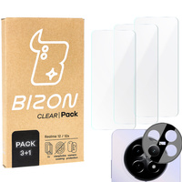 3x Szkło + szybka na aparat BIZON Clear 2 Pack do Realme 12 / 12x