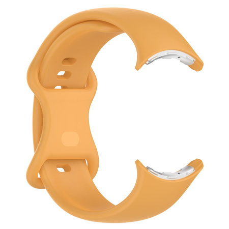 Silikonowy pasek Bizon Strap Watch Silicone S do Google Pixel Watch 3 (45mm), żółty