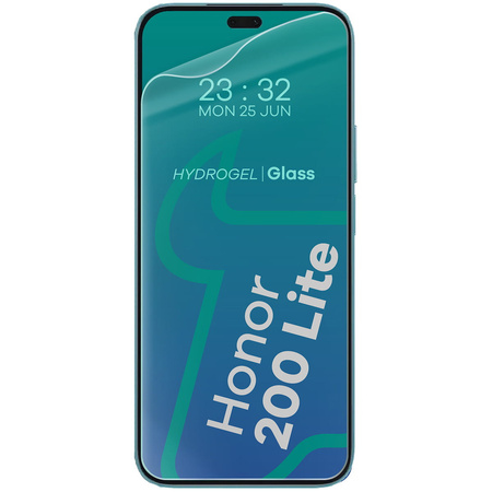 Elastyczne etui + 2x folia na ekran Bizon Case Clear Pack do Honor 200 Lite, przezroczyste