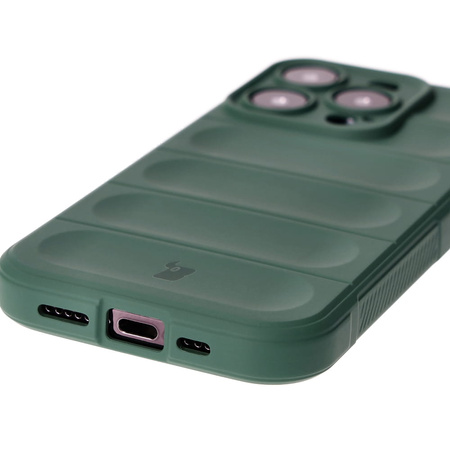 Pancerne etui Bizon Case Tur do iPhone 15 Pro, ciemnozielone