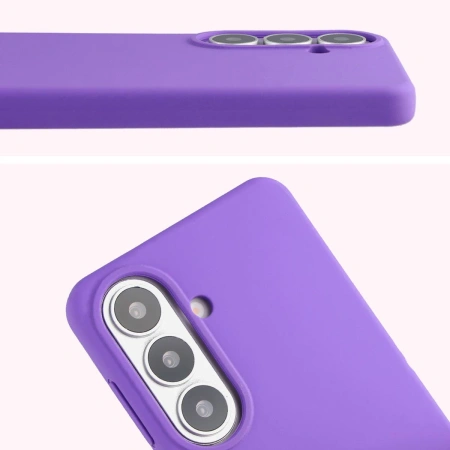 Silikonowe etui Bizon Soft Case do Galaxy S26, fioletowe