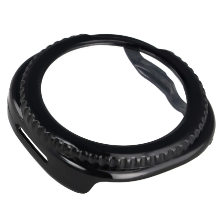 Etui ze szkłem do zegarka Bizon Case+Glass Watch do Samsung Galaxy Watch 8 Classic 46 mm, czarne