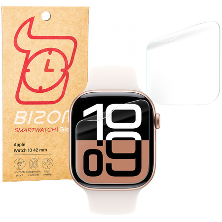 Folia hydrożelowa na ekran Bizon Glass Watch Hydrogel do Apple Watch 10 42mm, 2 sztuki