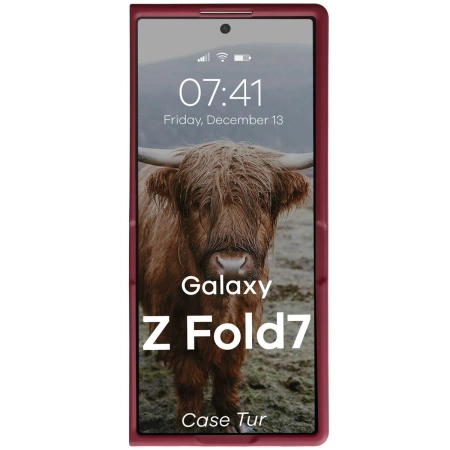 Pancerne etui Bizon Case Tur do Galaxy Z Fold7, burgundowe