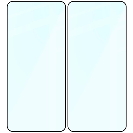 Szkło hartowane Bizon Glass Edge Duo do Xiaomi POCO X6 Pro / X7 Pro, czarna ramka, 2 sztuki
